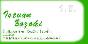 istvan bozoki business card