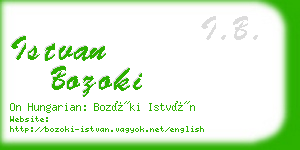 istvan bozoki business card